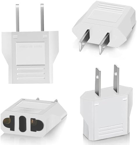 Clomnpe 4x Adattatore Universale USA Italia, Adattatore Presa Americana a Spina Italiana, Adattatore USA da Viaggio, Adattatore Presa da USA per Europa/USA/Canada/Cina/Giappone/Messico,Spine di Tipo A