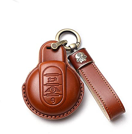 Ysbxitu Autoschlüssel Hülle Schlüsselanhänger Passt für BMW Mini Cooper F54 F55 F56 F57 F63 Cabrio Clubman Works Countryman Schlüsselgehäuse Schutzhülle Abdeckung Fernbedienung Cover Geschenkidee