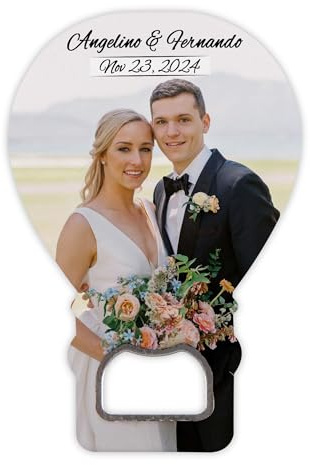 Lot de 30 décapsuleurs photo personnalisés pour mariages, Cadeaux pour invités, Design unique, Cadeaux demoiselles d'honneur