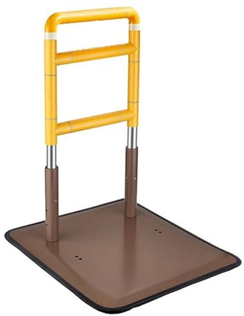 Maniglia di sicurezza per bagno, telaio per WC con asta di supporto regolabile, per anziani, giallo (50 x 60 x 79 cm)