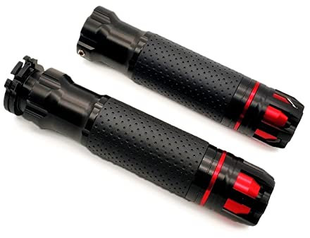 WITTYL Griff Universal CNC Motorrad Lenker Lenker Enduro Moto Lenkergriff Lenkerabdeckung(Black)