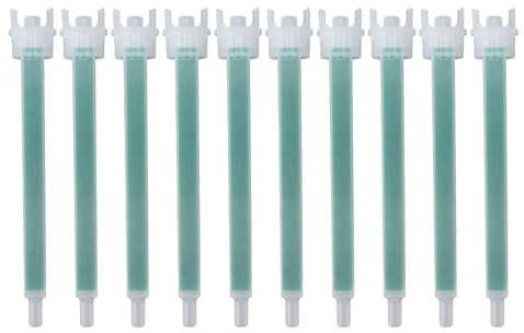 10pcs Mixing Nozzles Tip Kit, Fast Extraction, 6.1in Length, Plastic Mixing Tip for Cow Hoof Trimming Quick Set AB Glue, Durability, Easy Inside Tube, Widely Applicable