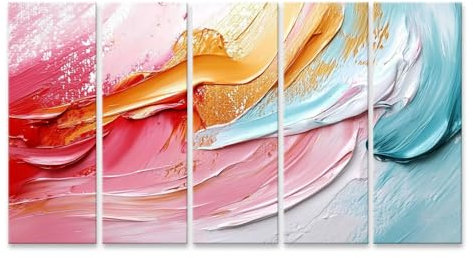 islandburner Prime Bild auf Leinwand Bunte Ölfarben abstrakte Textur für Wohnzimmer Kunstliebhaber Bilder Wandbilder Poster