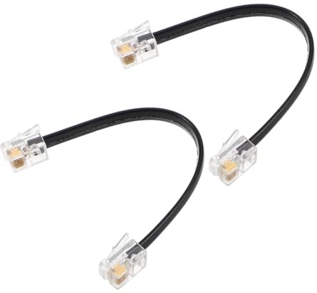 Artibetter 2pcs Panel Connection Line Cat Cable to Cable for Office Space Phone Extension Cord