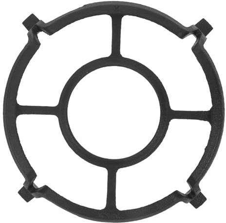 Supporto per Wok in Ferro a Punte per Fornello Gas | Colore Nero, Design Antiscivolo e Stabile, Resistente alla Deformazione, Facile da Pulire