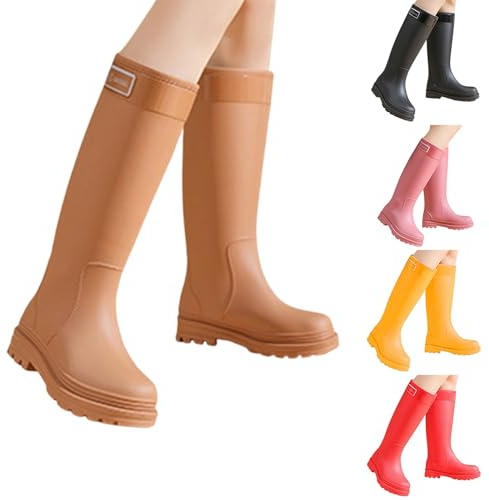 Stivali di gomma da donna/uomo, stivali da pioggia alti, antiscivolo, impermeabili, a prova di vento, stivali di sicurezza, scarpe da pioggia, stivali da esterno leggeri, stivali antiscivolo per