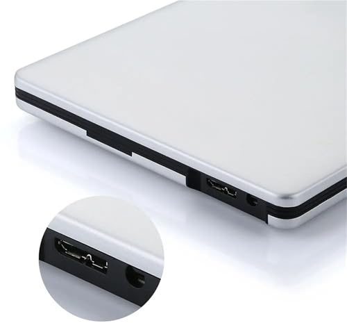SDSKZOZP Aluminum 3D Slim External Blu-Ray ROM USB3.0/Type-C DVD Writer CD/DVD Burner Optical Drive for Windows & Systems(Blu ray burner)