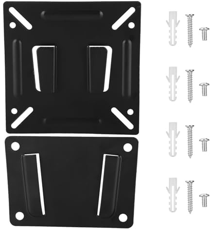 Ausla Monte de Pared de TV, Soporte de Aleación de Aluminio para Televisores LCD de 14-24 Pulgadas y Soporte Sólido para Uso en el Hogar u Oficina