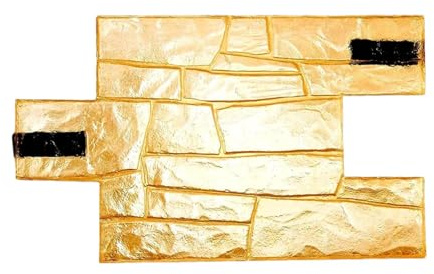 Sharplace Tapis de Tampon en béton, Texture Pierre vive, Artisanat Portable, 50 x 30 cm, modèle de Moulage en stromatolite, modèle en béton pour Sol, Cour,