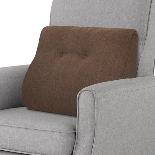 GOFORIT Ergonomisches Rückenkissen für Sofa & Sessel - Zweilagiges Memory-Schaum Lendenkissen mit festem Halt - Formstabiles Lendenwirbelkissen für langes Sitzen, Waschbarer Bezug, für Bett & Couch