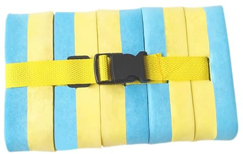 Mikinona Cinturón de Natación de EVA Ajustable para Cintura Flotador de Entrenamiento para Piscina Cinturón de Flotación Profesional Azul y Amarillo Principiantes