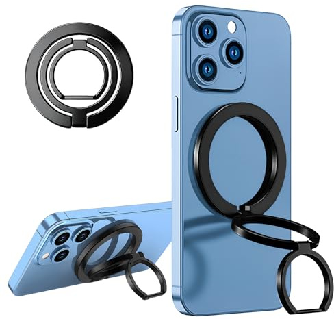 Magnetic Phone Ring Holder Adjustable Finger Grips Expanding Loop Kickstand Magnet for MagSafe Phone Case Car Mount iPhone 17 16 15 14 13 12 Pro Max Plus Samsung S25 S24 S23 S22 A16 ect