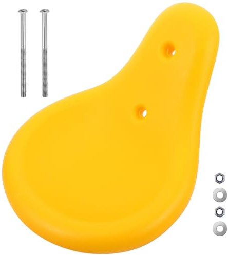 Homoyoyo Cuscino Seduta Giallo per Altalena da Esterno in Plastica e Metallo, Metodo di Installazione Rapido per Attrezzature da Gioco nei Parchi Pubblici