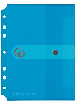 Dokumententasche zum Abheften / Dokumentenmappe / A5 / transparent blau