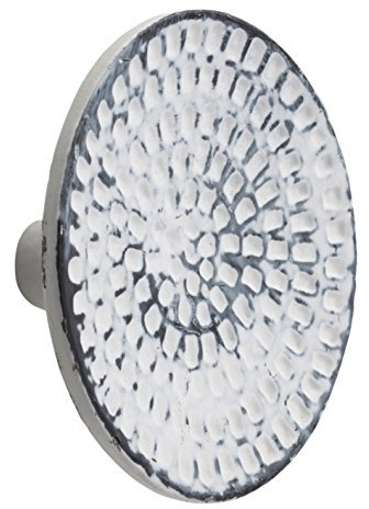 Metafranc Vintage-Möbelknopf - Ø 52 mm - weiß-antik - Hochwertige Verarbeitung - Formschön & dekorativ - Inkl. Montagematerial / Zierbeschlag / Möbelbeschlag / Möbelknauf / 123361