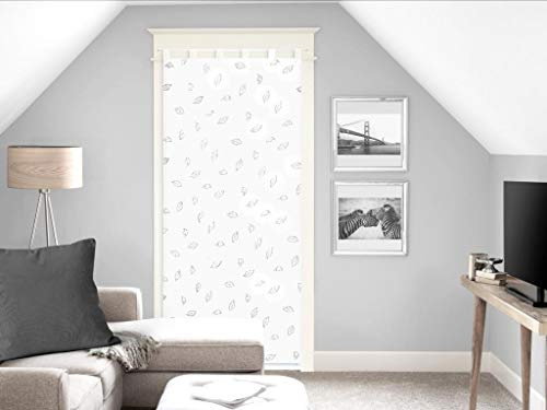 Soleil d'ocre, Laurene Voile-Gardine Balkontür, Polyester, Weiß, 90x200 cm