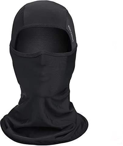 COTOP Passamontagna Estivo,Sottocasco Moto,Traspirante Balaclava Uomo Ski Mask Antivento protettore UV per Moto Bici Ciclismo Sci-Nero con Logo Riflettente