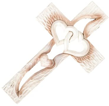 FOMIYES Holz-Kreuz-verzierung Aus Harz Für Schreibtisch Zarte Kreuz-Statue Dekoratives Kreuz Für Wohnungen Büros Und Andere Orte