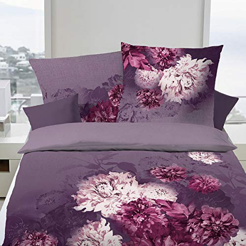 Traumschlaf Biber Wendebettwäsche Flamenco violett 1 Bettbezug 135 x 200 cm + 1 Kissenbezug 80 x 80 cm