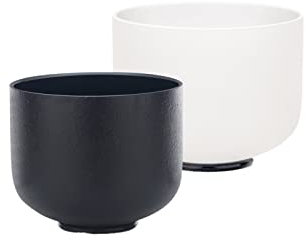 EIFINE Kristall-Klangschalen-Set 8 Zoll schwarz und 10 Zoll weiß Schalen Paar von 2 Stück (Size : 440hz)