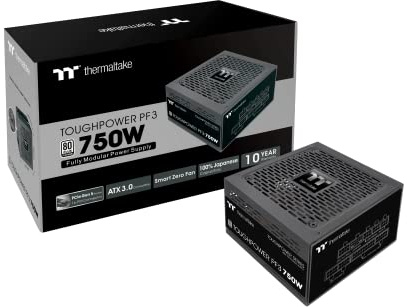 Thermaltake Toughpower PF3 750W Gen 5 | ATX 3.0 | PCIe Gen 5 Ready | Smart Zero Fan | 80 Plus Platinum | Fully Modular