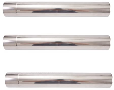 Kaminrohr aus Edelstahl, Ø 6cm, Ofenrohr Edelstahl Rundrohr Rostfreies Kaminrohr Schornstein Sanierung Rauchrohr Ofenrohr Abgasrohr für Sichere Ableitung Von Verbrennungsgasen, Länge 40cm (3 Stück)