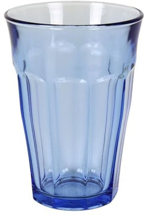 Duralex Set 4 Vasos Vidrio Templado 36cl Apilables, Pack Vasos Cocina Resistentes para Agua Zumo Refresco, Uso Diario, Colores Surtidos Colección Picardie