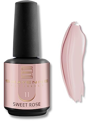 SHAYENNE UV LED Gel Nagellack 15ml - 11 Sweet Rose Rosa - Made in Germany - UV Lack für Gel Nägel & Langanhaltendes Nageldesign - Studio Qualität