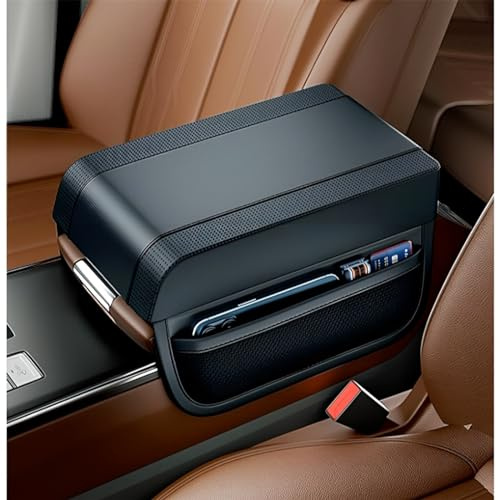 Auto Mittelkonsole Armlehne Universal, Memory Foam Aufbewahrungstasche | Auto-Armlehnenkissen Atmungsaktiv Schutz Armlehnenbezüge 27x18cm für die Meisten Fahrzeuge, SUV, LKW, Werkzeugfrei Montage