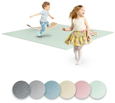 Ehrenkind® Krabbelmatte PRO | Extra dick und Soft | Made in Germany | Spielmatte Baby |Oeko-Tex 100 | Größe 160x160 cm Salbei