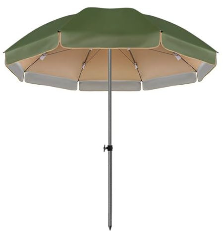 NRNQMTFZ Sombrilla Playa Grande Antiviento Ultrarresistente con Bolsa de Transporte,Sombrilla de Jardín,Fácil de Abrir y Cerrar,para Terraza Piscina Patio Exterior(2.59m/8.49ft)