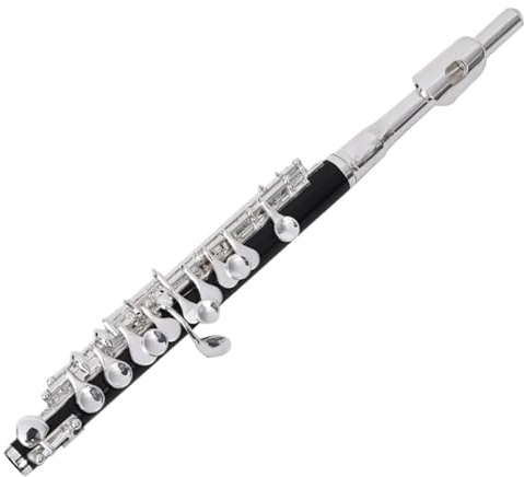 Classic Flûte Traversière Flûte Demi-taille Piccolo C-Key Cupronickel Corps Plaqué Argent Matériau Résine ABS