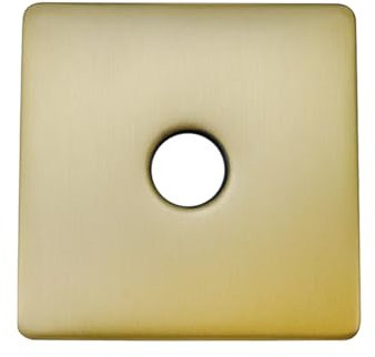 Antrader 1 x Square Shower Flange Cover 1 x Large 3.5 Inch Shower Arm Flange Universal Modern Oversized Shower Head Arm Replacement Plate (Brushed Gold)