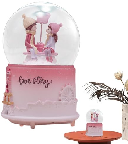 Boules à neige musicales – Boule à neige de Noël avec musique, scène d'hiver décorative | Boule à neige avec chanson, respectueuse de l'environnement, décoration parfaite et festive pour le salon et