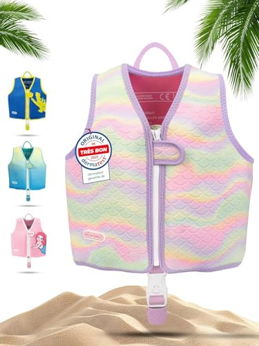 KIDVERSE Gilet Natation Enfant - qualité certifiée - Aide à la flottaison pour Fille & garçon - Apprentissage Piscine - Gilet Enfant picine - Taille S 15 à 19 kg & Taille M 19 à 30 kg