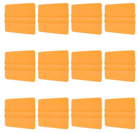 QUARKZMAN 12 Piezas de Espátula de Vinilo, Herramienta de Espátula para Envoltura de Vinilo, Raspador de Película de Vinilo para Coche de 4 Pulgadas, Espátula de Plástico, Rectangular