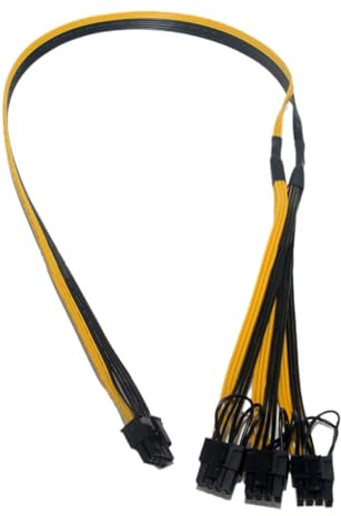 xbiez 8Pin Male to 3x 8Pin (6 + 2) Male Cable 3x PCIExpress 8Pin CPU or GPU Power Splitter Graphics Card Cable 80cm