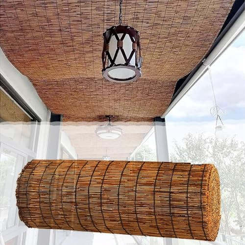 Schilfrohrmatte Sichtschutz Hand Weben Rollzaun 80cm 90cm 110cm 120cm 130cm 150cm 160cm Hoch Schilfmatte Sichtschutz, Windschutz & Sonnenschutz, Schilf Zaun Für Haus, Balkon, Terrasse, Garten