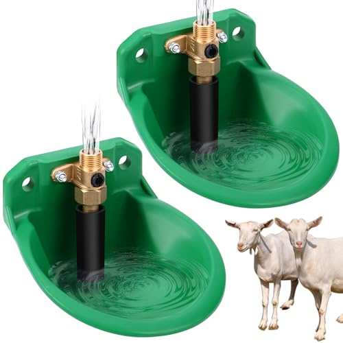 2 PCS Automatische Tränkebecken für Schafe, ViehträNken mit Abflusslöchern, Automatische Wasserversorgung für Pferde, Rinder, Schafe, Schweine und Hunde, WeideträNken, Grün