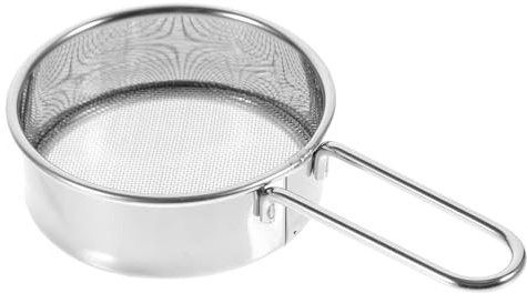 CONGARTENO Cedazo de Harina Malla Fina Manual Práctico y Fácil de Limpiar de Acero Inoxidable Adecuado para Repostería y Cocina Diaria