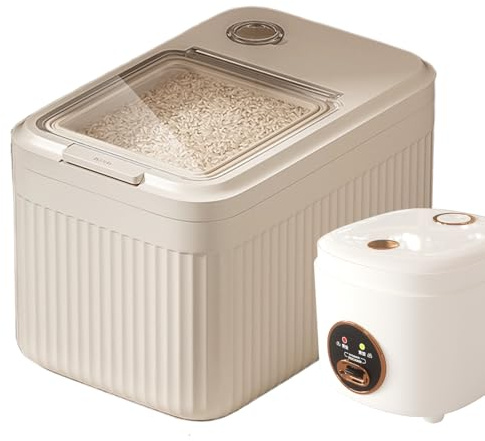 Lpoppcx Recipiente Para Comida De Perro | Contenedores de Almacenamiento de Alimento Animal,Dispensador Hermético de Premios Resistente a la Intemperie para Hogar, Granja, Garaje, Granero, Despensa,