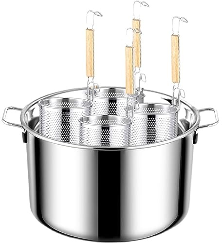 Pentola per spaghetti antiaderente in acciaio inox con cestello scolapasta, pentola multiuso per una facile pulizia, lavabile in lavastoviglie, ideale per chef domestici e amanti della pasta