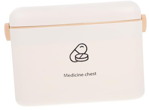 TOVINANNA Estuche De Primeros Auxilios Pequeño Blanco y Rosa 1 Unidad Portátil Resistente para Medicamento Doble Capa Uso Familiar Viaje Oficina Multifuncional Botiquín De Emergencia