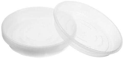 BIUDECO 6 Pezzi sottovaso per Piante in plastica pianta d'appartamento succulento Vaschette raccogligocce per vasi da Fiori Piccolo sottovaso per Piante Transparent