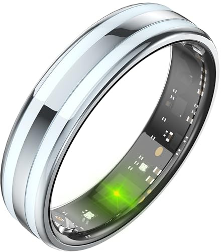 findtime Smart Ring Ultra Narrow Slim Fitness Rings Heart Rate Monitor Sleep Tracker Blood Oxygen Health Tracker Step Counter Calorie Pedometer Waterproof Intelligent Smart Rings for Women Ladies Men