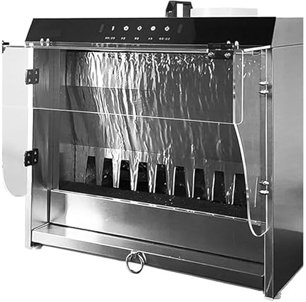 JBKNAN 180W Wasserfall-Sprühkabine,Intelligente Wasservorhang-Lackierkabine,2200 L/h Luftstrom,33cm Arbeitsfläche Mit 3 LED-Leuchten,Absauganlage Für Airbrush-Modell- Und Handwerksmalerei