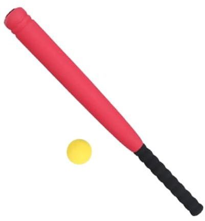 KTUXZCI Juego de béisbol Divertido con Bate y Pelota para Practicar Deportes. Participación y Ejercicio Familiar. CREA Recuerdos duraderos a través del Juego de béisbol , Rojo , 54 centímetros