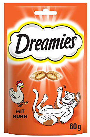 Dreamies Katzensnacks Katzenleckerli Klassiker mit Huhn, 6 Packungen (6 x 60g)