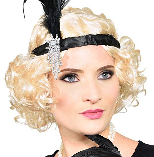 GOODS+GADGETS® Perücke 20er Jahre Damen - Charleston Bob, Blond | Twenties Bob Cut mit Wasserwelle – voluminöse Kunsthaar-Perücke für Charleston & Burlesque Kostüm