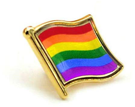EROSPA® Ansteck-Pin Fahne/Flagge Rainbow/Regenbogen - Anstecknadel für Damen/Herren - Gay Pride Lesbian LGBT